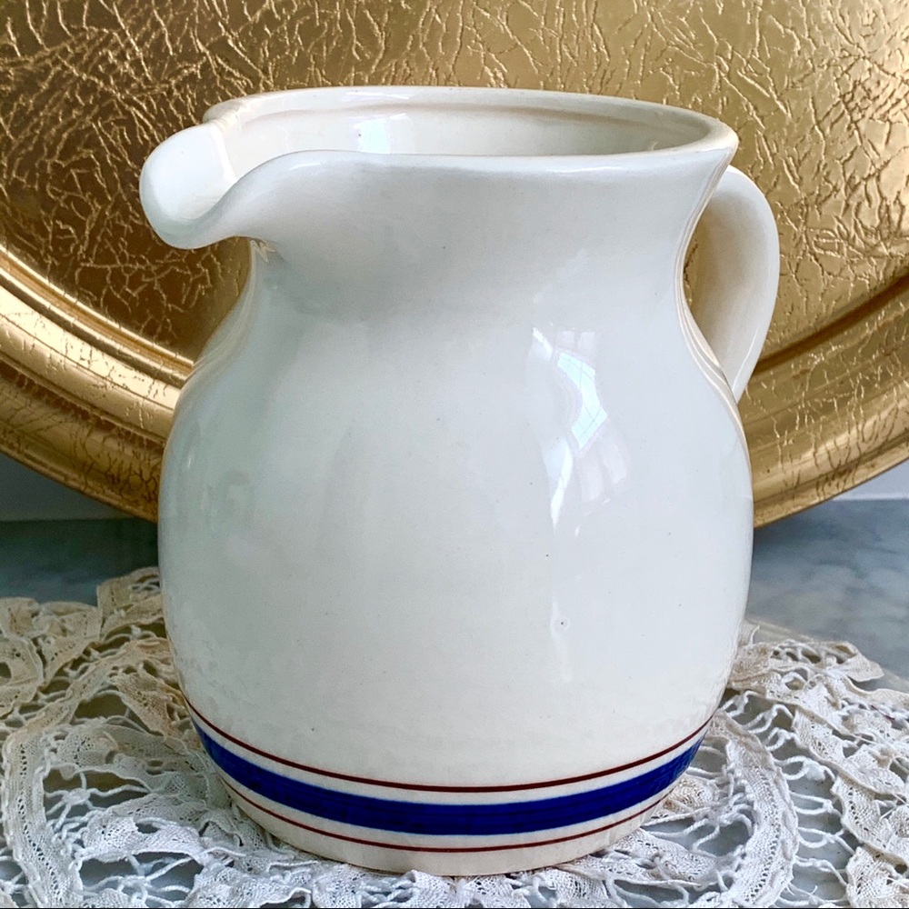 Classic Small Ceramic Water Pitcher 1960s Restaurant Ware